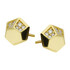 Kolczyki złote sześciokąt 3D z cyrkoniami/sztyft AR VX8-VX7ZE0330-LP próba 375