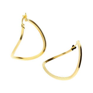 Kolczyki złote falowane kółka/ang.zap. AR XXTE13726 próba 375