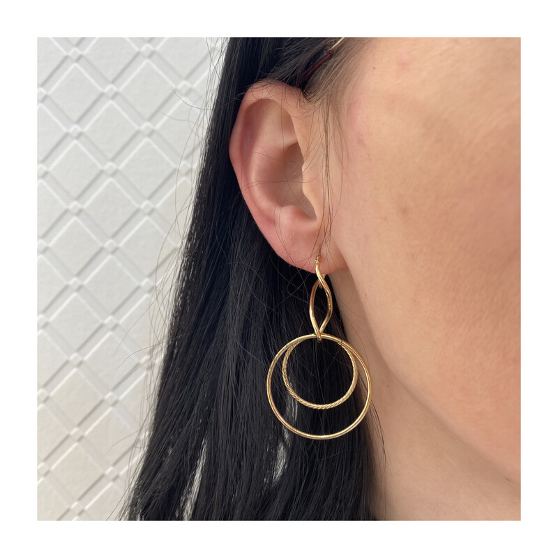 Kolczyki złote ósemki i koła/ang.zap. AR XXTE13732 próba 585