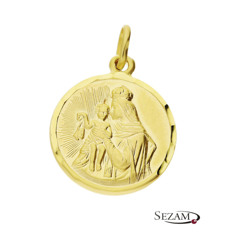 Medalik złoty Szkaplerz w kole  BC M-0501 próba 585