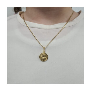 Medalik złoty Szkaplerz w kole  próba 585