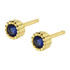 Kolczyki złote szafirowa cyrkonia w oprawie bead/sztyft NB NK236 SA BEADS próba 375