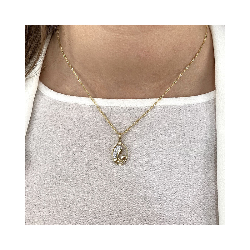 Medalik złoty MB z Dzieciątkiem w kole MZ T23-P-1252-YW-CZ próba 375