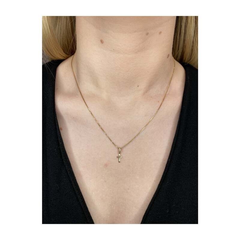 Krzyżyk złoty gładki z kwadratowymi ramionami MZ T23-P-341 próba 585