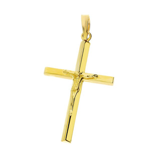  Klasyczny złoty krzyżyk z wizerunkiem Jezusa AR X4NTP1277 próba 333 