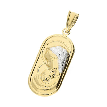 Medalik MB z Dzieciątkiem owal dm 2kol AR XSTP201368-II-L-YW-FL próba 375