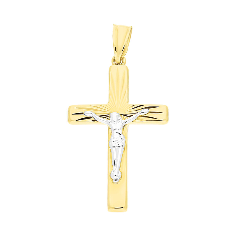 Krzyżyk złoty z wizerunkiem Pana Jezusa AR XXDCSTP204877-YW próba 375