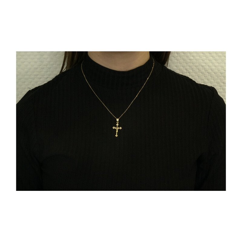 Krzyżyk złoty z wizerunkiem Pana Jezusa AR XXSTP13717-II-D próba 375