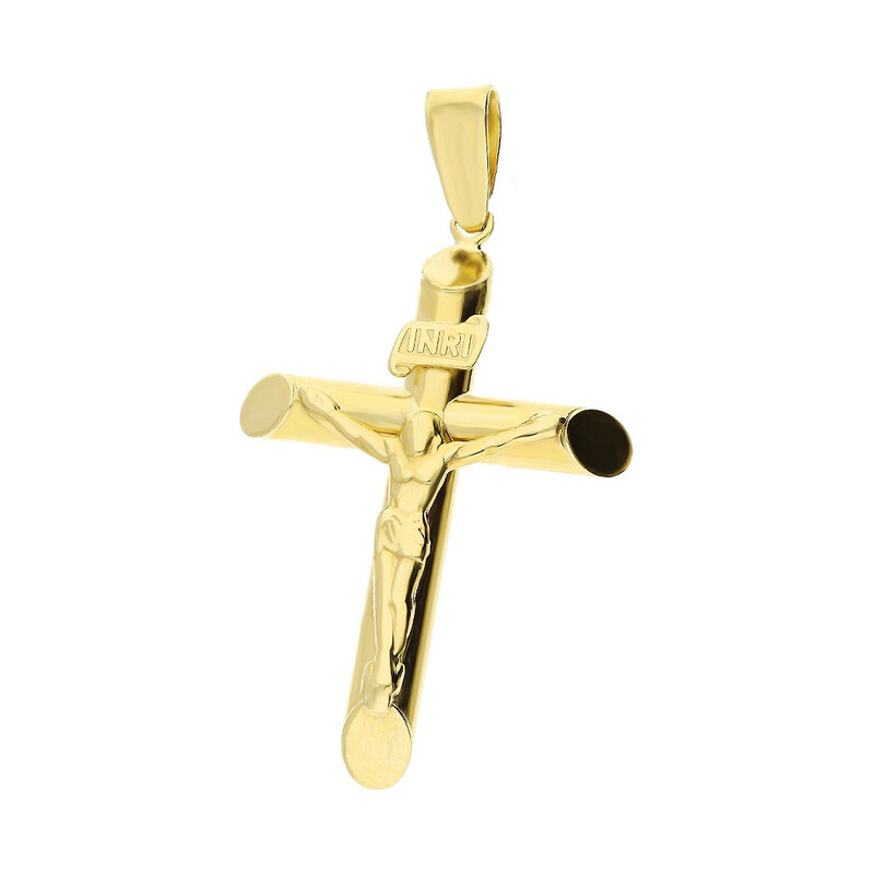 Krzyżyk złoty z wizerunkiem Pana Jezusa AR XXTP0632 próba 375