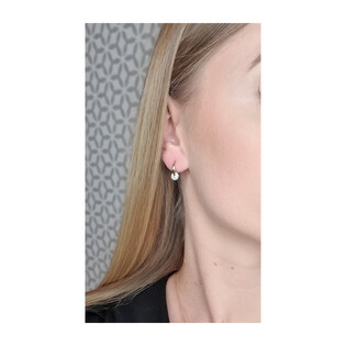 Kolczyki złote kółka z fasetowaną cyrkonią/zatrzask AR I8HCE6548-FCZ próba 375