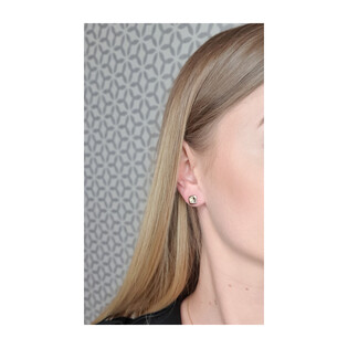 Kolczyki złote kwadrat z grawerowanym środkiem/sztyft AR VX3DCLKE2374 próba 375