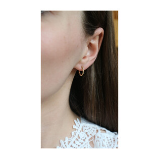 Kolczyki złote kółka 13mm plecionka/ang.zap. AR X3TE13347 próba 375