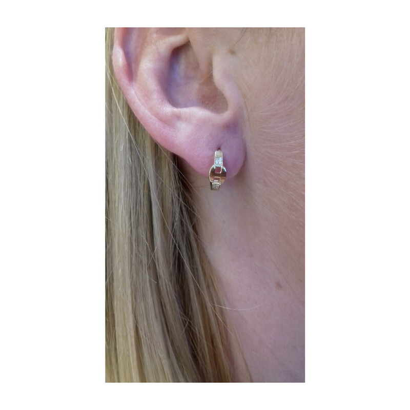 Kolczyki złote kółko 12 mmz cyrkoniami/zatrzask AR X9-X8ZH0202-FCZ próba 375