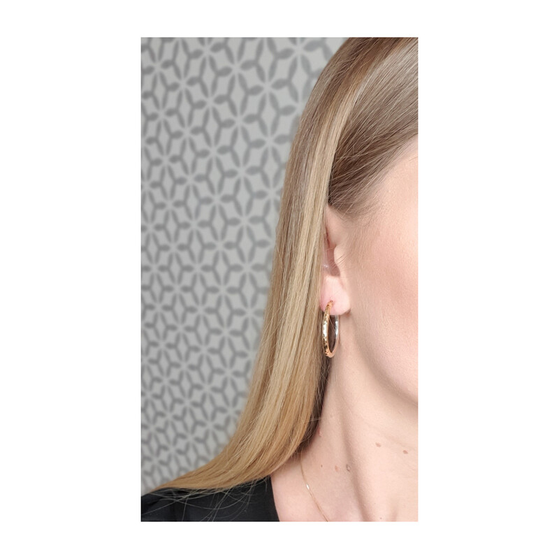 Kolczyki złote kółka z ozdobnym grawerem 30mm/ang.zap. AR XDCTE213408-YW próba 375