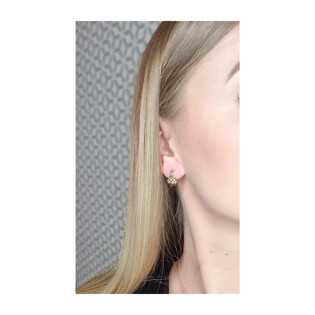 Kolczyki złote blaszki z taflowanymi trójkątami/ang.zap. AR XE13594-DC próba 375