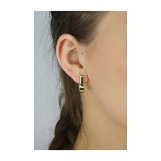 Kolczyki złote gładkie blaszki poszerzane/ang.zap. AR XNSE4968 próba 375