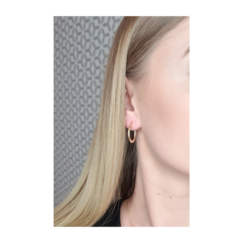 Kolczyki złote płaskie kółka rurka 20 mm/ang.zap. AR XXTE13658 próba 375