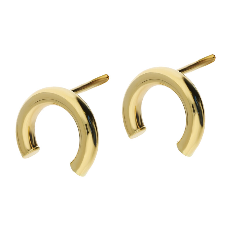 Kolczyki złote półkółko rurka/sztyft AR XXTE13097 próba 585