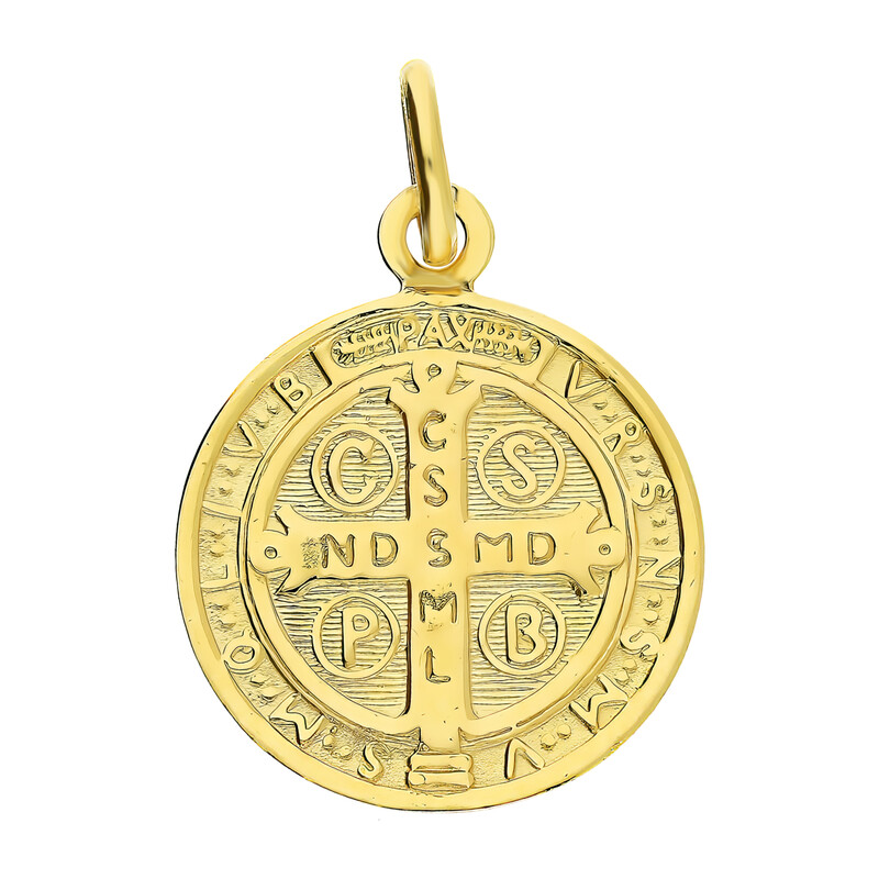 Medalik złoty Benedyktyński BC M-1221 próba 585