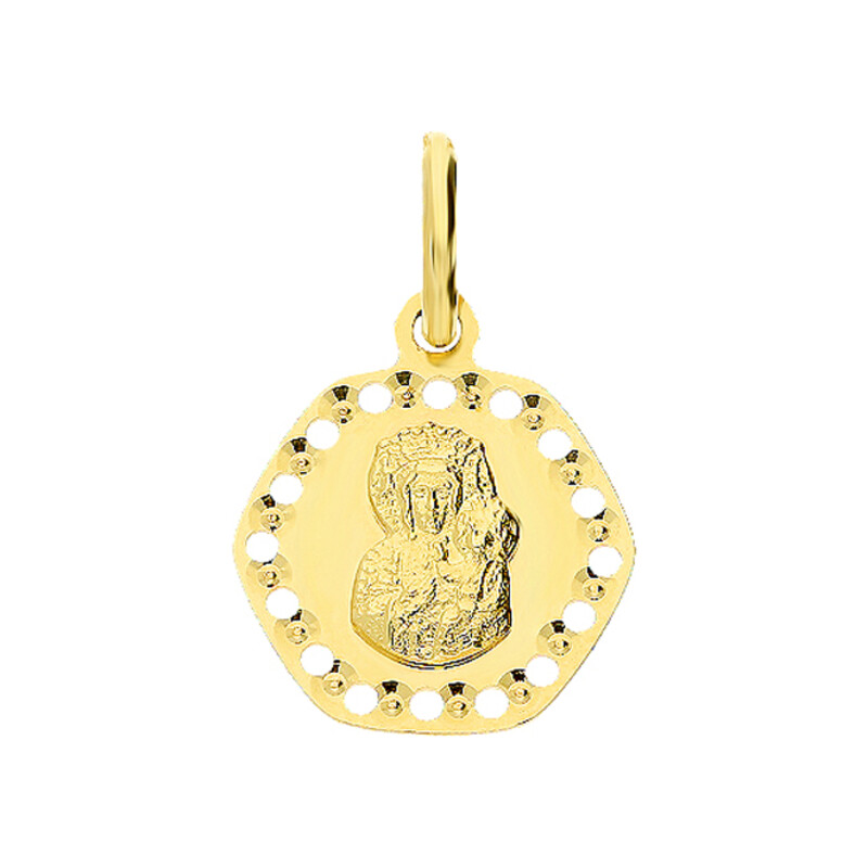 Medalik złoty Częstochowska w ażurowym kole CB M-1254 próba 585