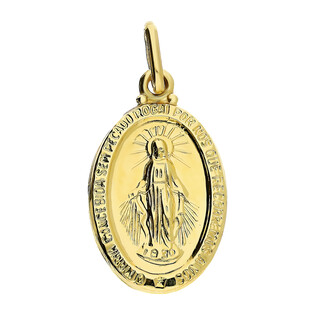 Medalik złoty Matka Boska Niepokalana w owalu BC M-1256 próba 585