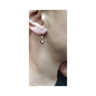 Kolczyki bułeczka z cyrkonią/kółko zatrzask AR I2HCE6272-FCZ próba 375