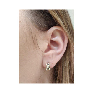 Kolczyki złote kółka 12mm+cyrkonie w oku/zatrzask AR I2HCE6280-DC-FCZ-LP próba 375