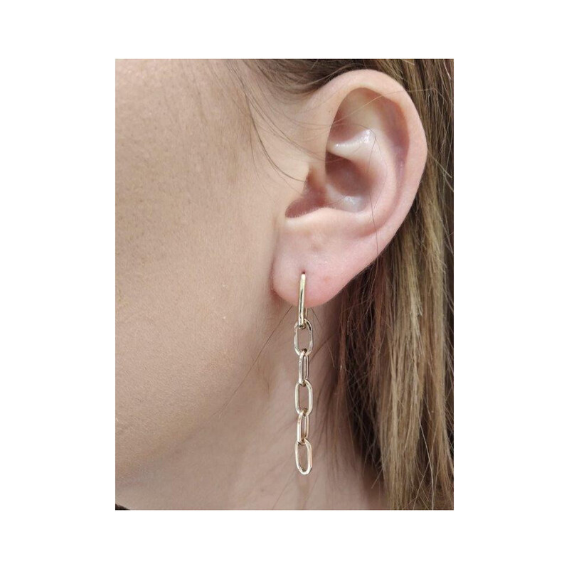 Kolczyki złote rolo long 45mm/zatrzask AR VXXHOE11719 próba 375