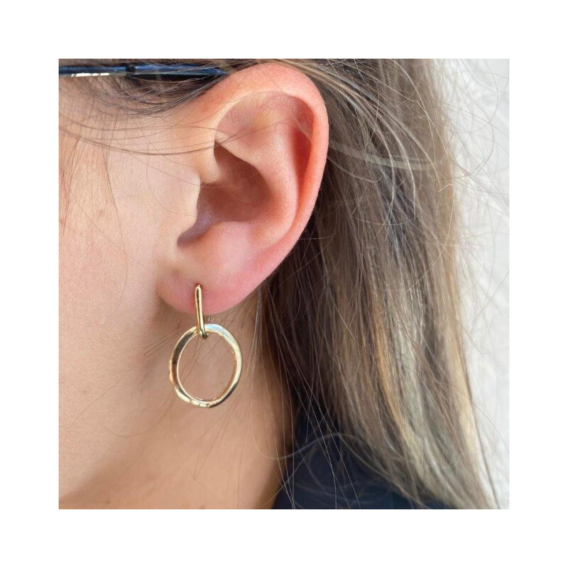 Kolczyki złote owalne ramki/zatrzask AR VXXHOE11793 próba 375