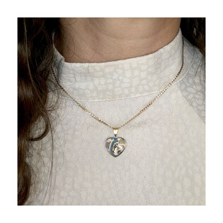 Medalik złoty MB z Dzieciątkiem w grawerowanym sercu S3 MYP-11 próba 375