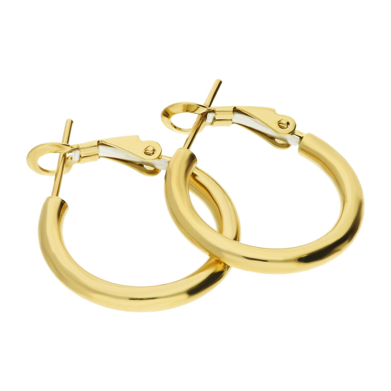 Kolczyki złote kółka rurka 20 mm/omega AR VXTE13168 próba 585