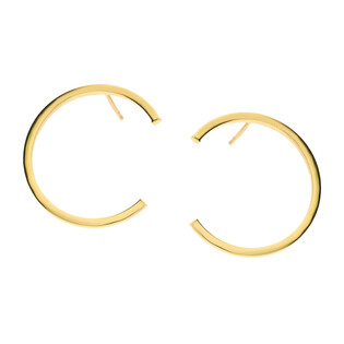 Kolczyki złote półkółko ramka/sztyft AR VXXTE11776 próba 375