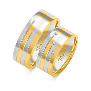 Obrączki ślubne z diamentami ZO OE-121 próba 585