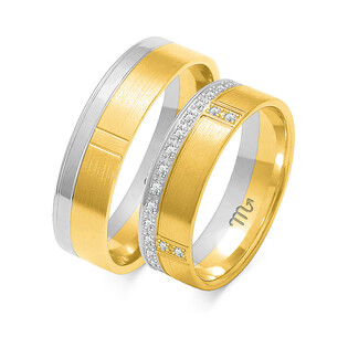 Obrączki ślubne z diamentami ZO OE-114 próba 585