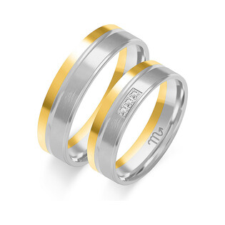 Obrączki ślubne z diamentami ZO OE-112 próba 585