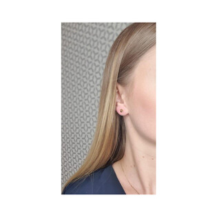 Kolczyki złote diament 3D/sztyft  AR XXE13248-LP próba 375