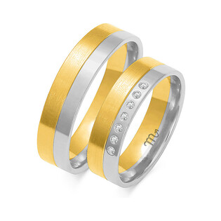 Obrączki ślubne z diamentami ZO OE-108 próba 585