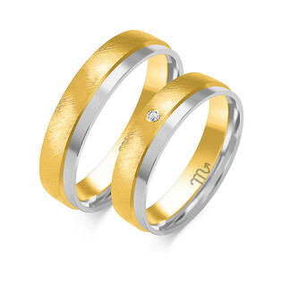 Obrączki ślubne z diamentami ZO OE-106 próba 585