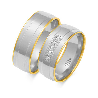 Obrączki ślubne z diamentami ZO OE-105 próba 585