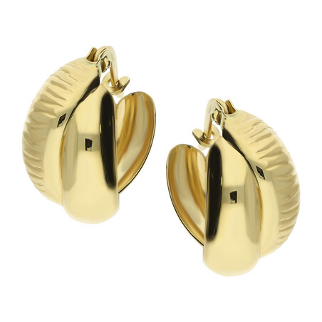 Kolczyki złote kółka 10 mm z plecionką/ang.zap. AR XXHE13532-DC próba 585