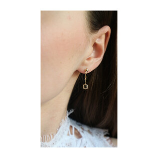 Kolczyki złote labladoryt w kulkach/sztyft nr AR KR(X3-X6)BCE0129-DC-LBD próba 585