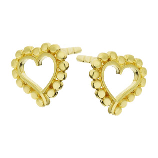 Kolczyki serce ramka+bead wokół/sztyft MZ T5-ES-1491-YW próba 375