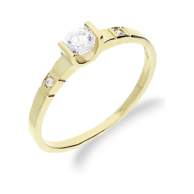 Pierścionek złoty ETERNO z cyrkonią ZQ 130 próba 375