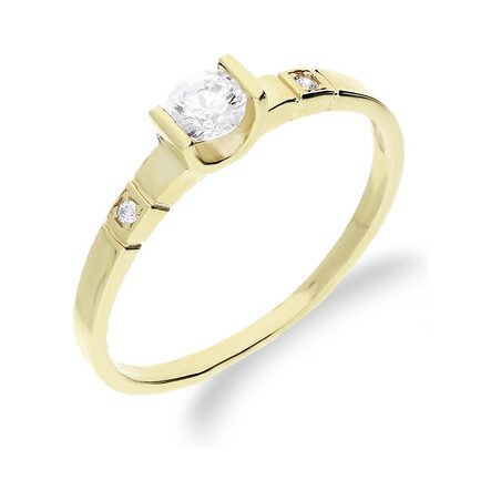 Pierścionek złoty ETERNO z cyrkonią ZQ 130 próba 375