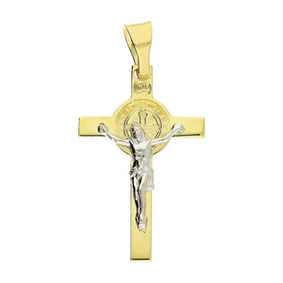 Krzyżyk złoty Benedyktyński BC C-0846 próba 585