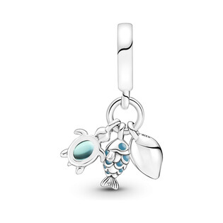 Potrójna zawieszka Ryba, Morski Żółw i Muszla PE 791697C01 próba 925