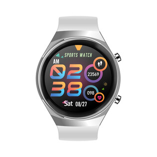 Smartwatch Rubicon RNCE68 srebrny biały pasek GU SMARUB066
