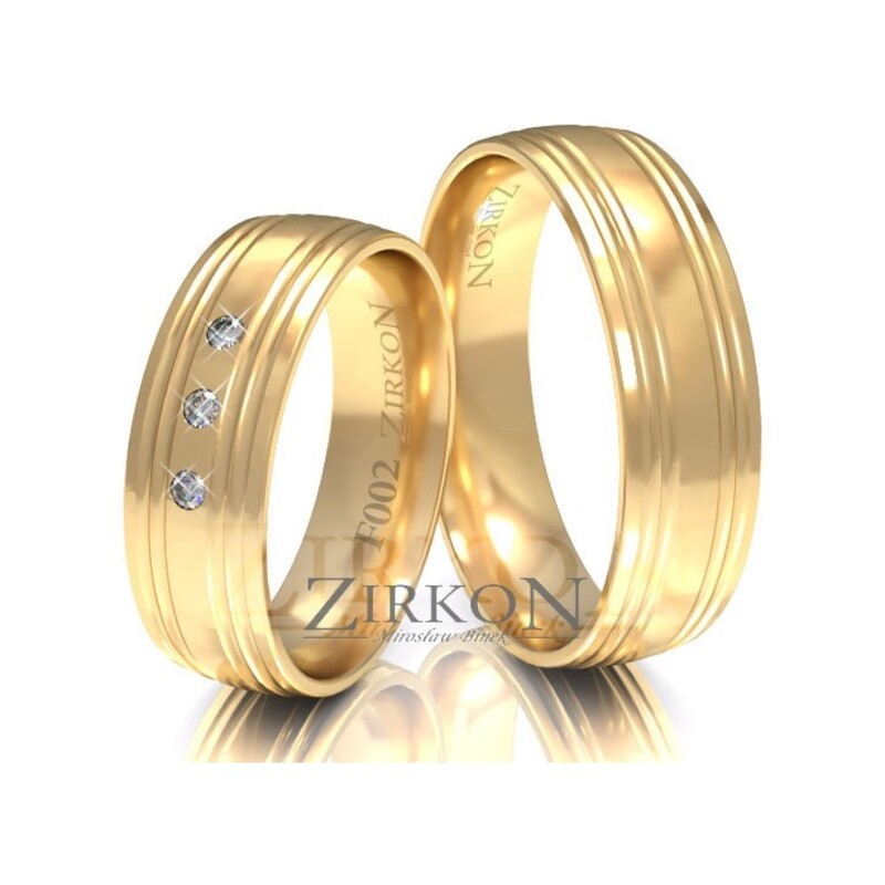 Obrączki ślubne z diamentami nr ZI F-002