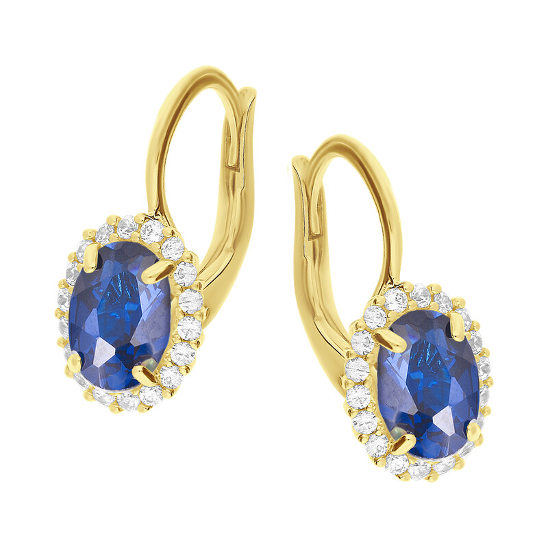 Kolczyki markiza z cyrkoniami OS 96-3057 SZA próba 585