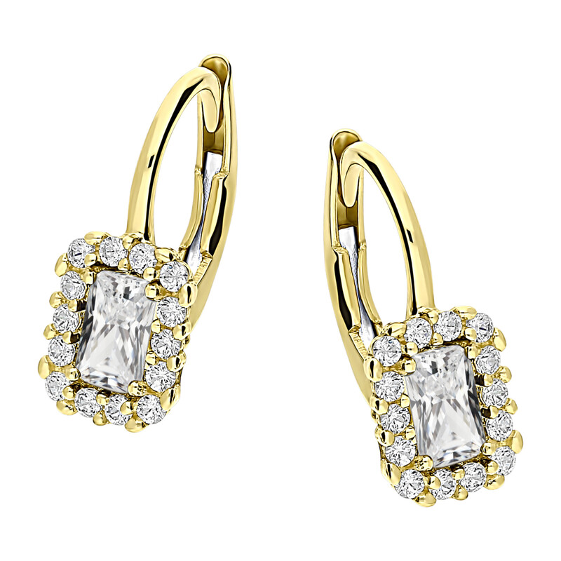 Kolczyki markiza prostokąt b+b-bigiel zamOS 96-3039 ZIR  próba 585 Sezam - 1